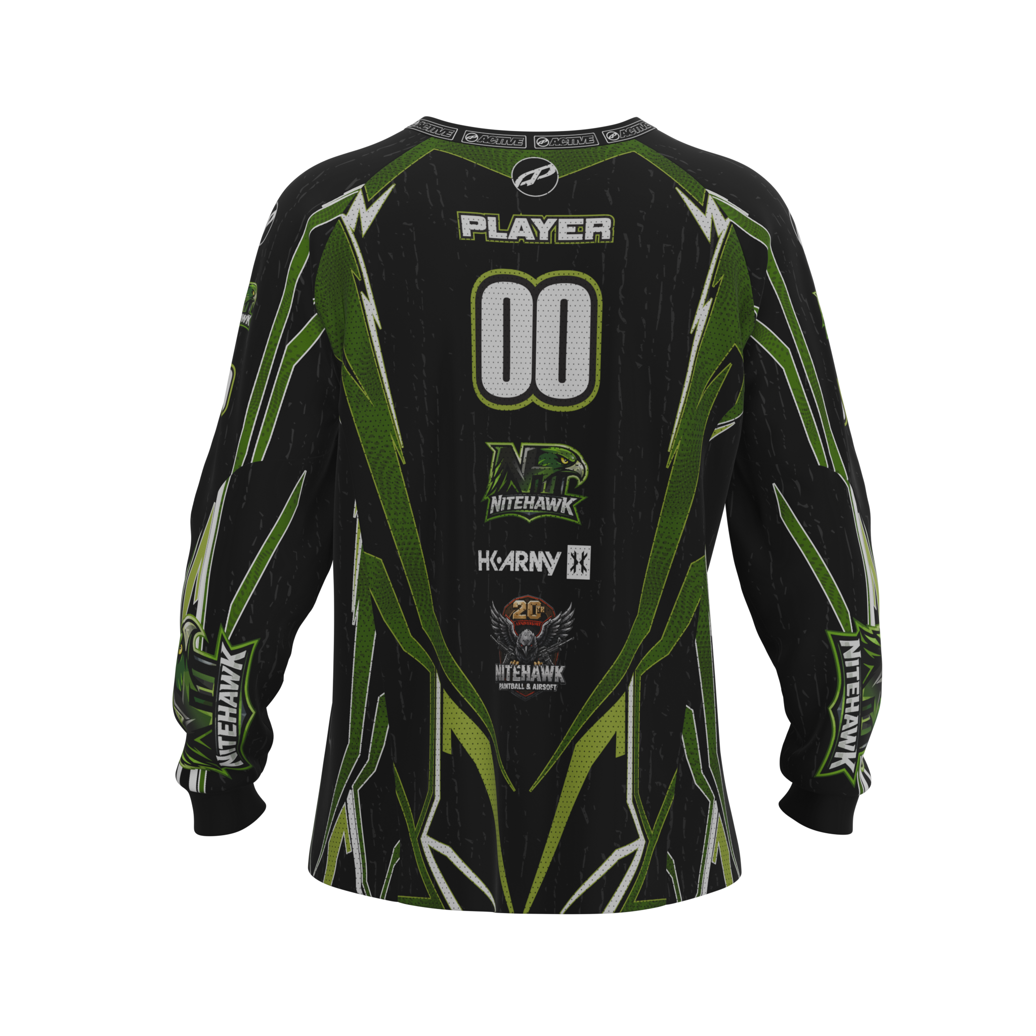 Nitehawk Paintball - Jersey - Black x Green