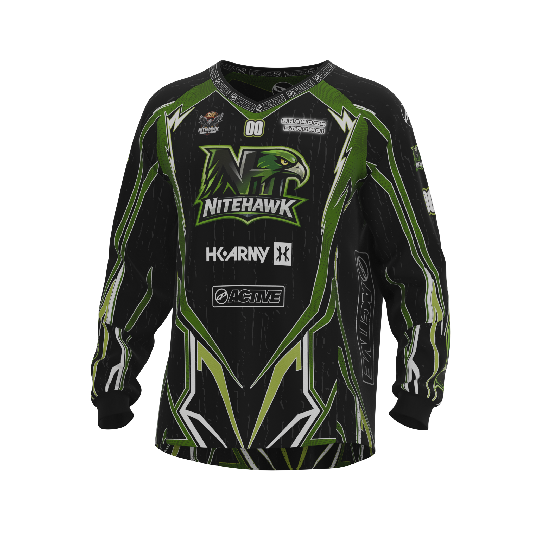 Nitehawk Paintball - Jersey - Black x Green