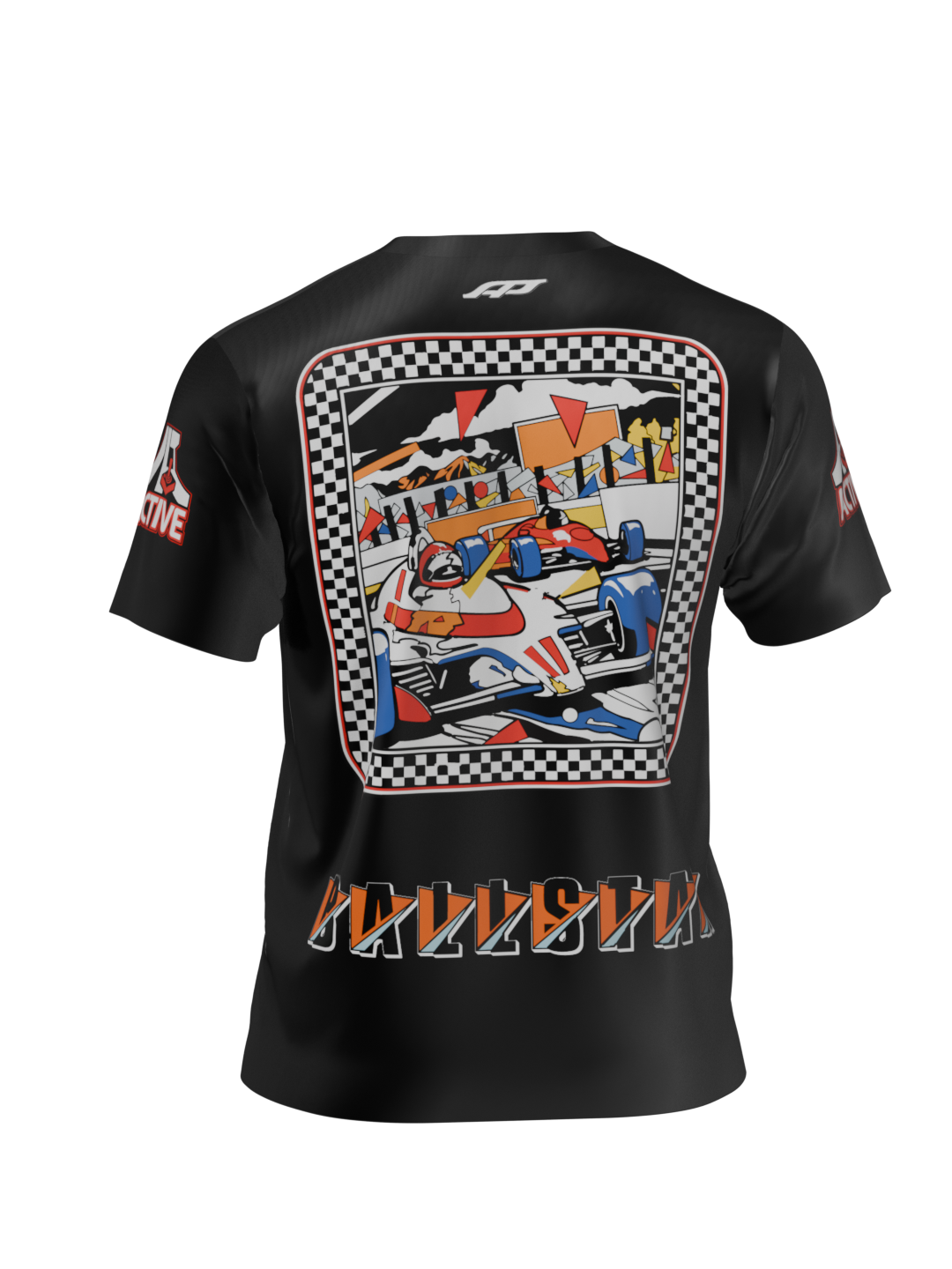 Mickey O Media - Dry Fit T-Shirt (Retro Pole Position) - (Black)