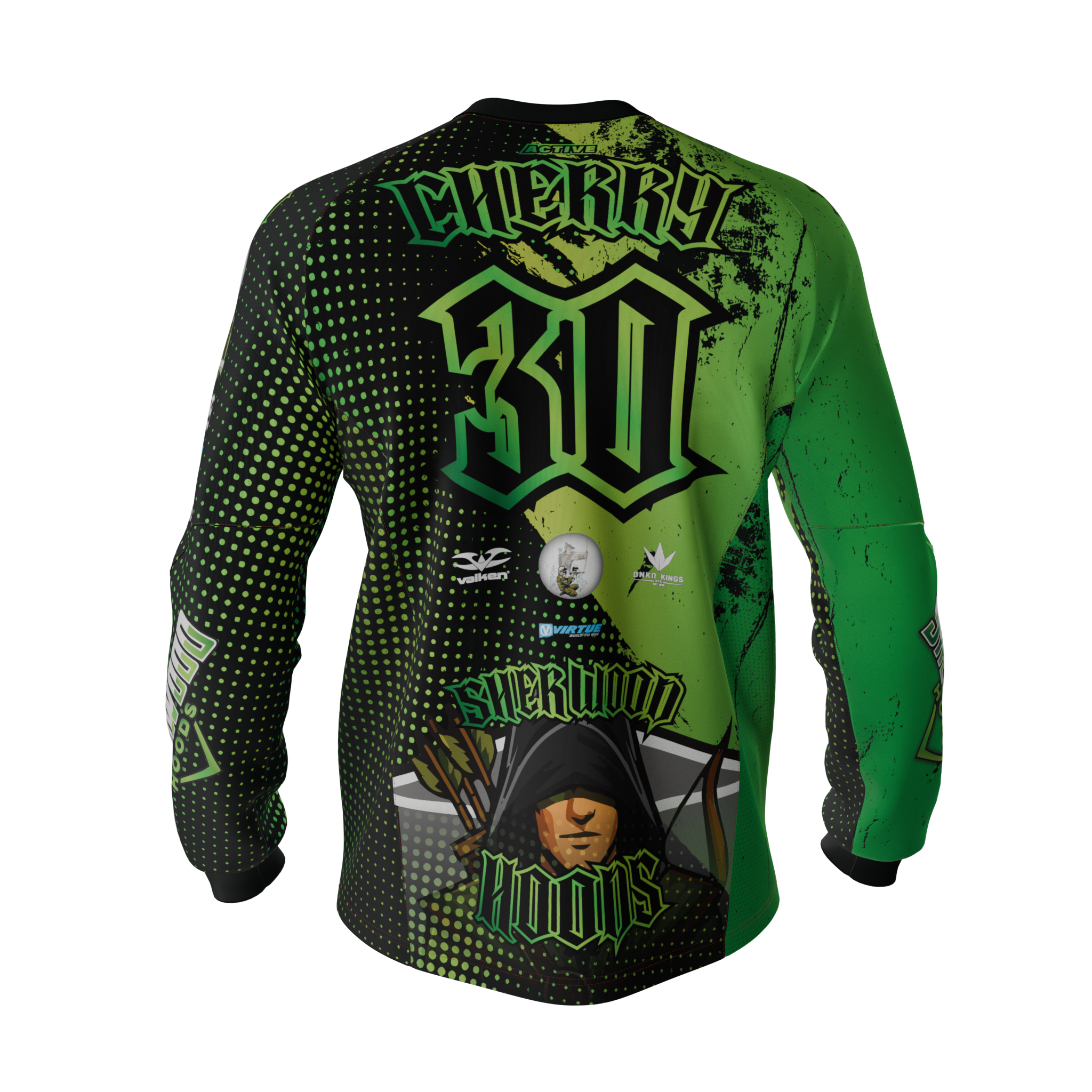 Sherwood Hoods - Jersey - Home (Black/Green)