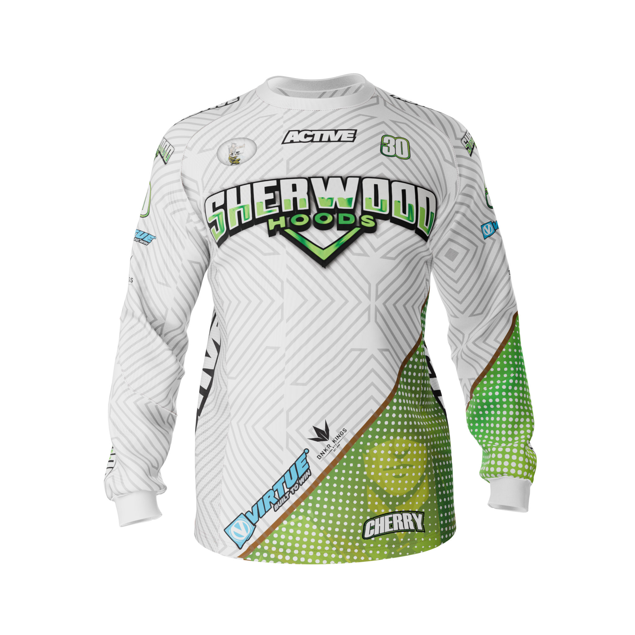 Sherwood Hoods - Jersey - Alt (White/Green)