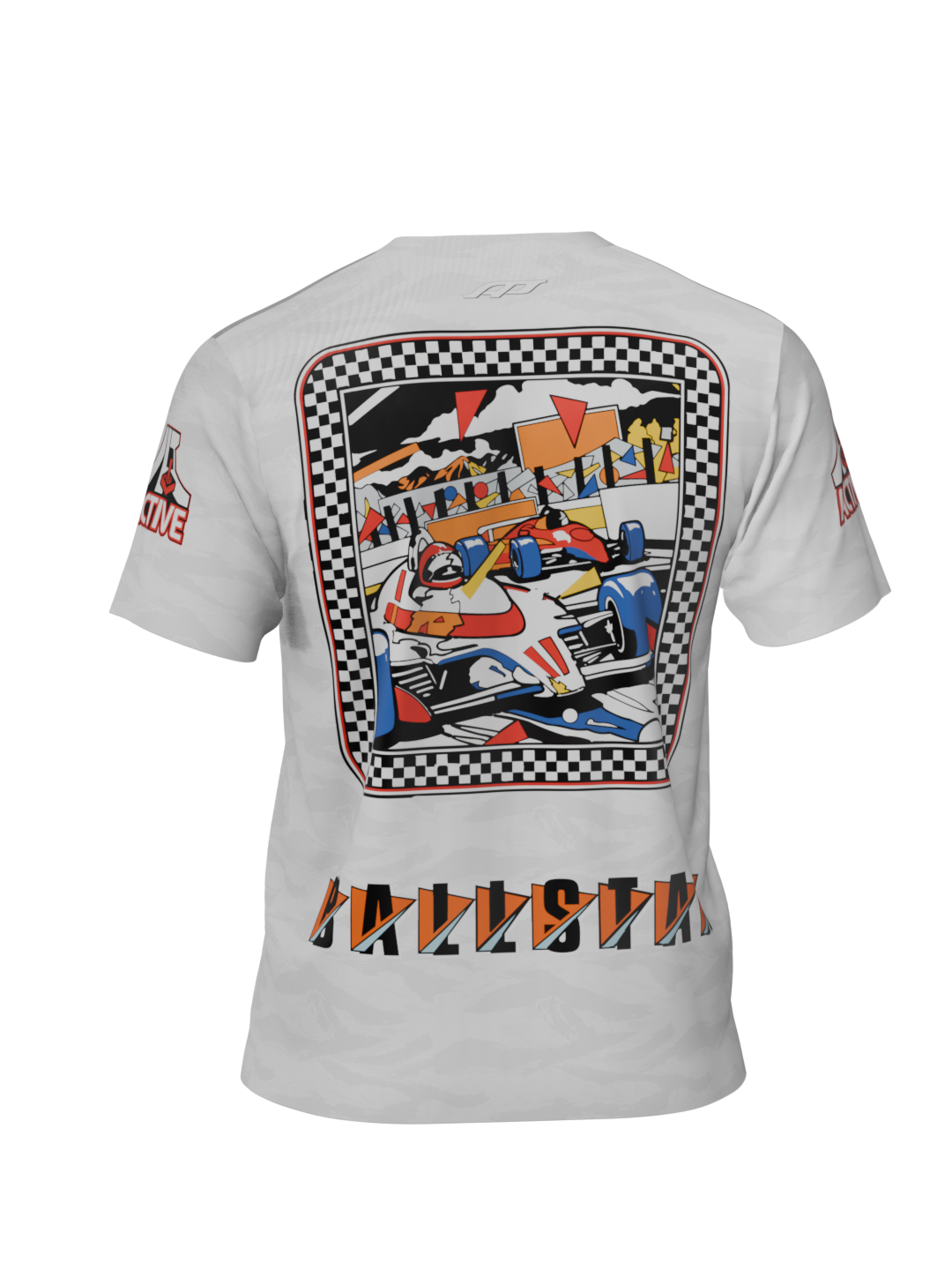Mickey O Media - Dry Fit T-Shirt (Retro Pole Position) - (White Tiger)