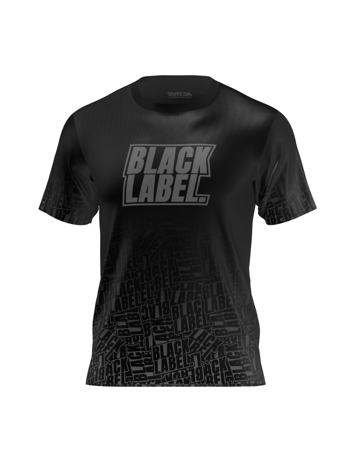 Black Label - Dry Fit T-Shirt - Black Grey Fade