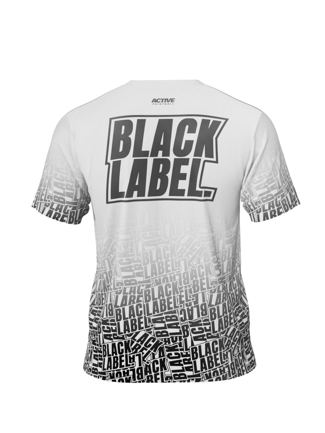 Black Label - Dry Fit T-Shirt - White Black Fade