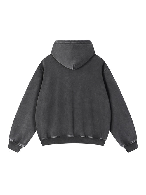 Active Paintball Custom Snow Wash Fleece Hoodie in snow-washed black, back