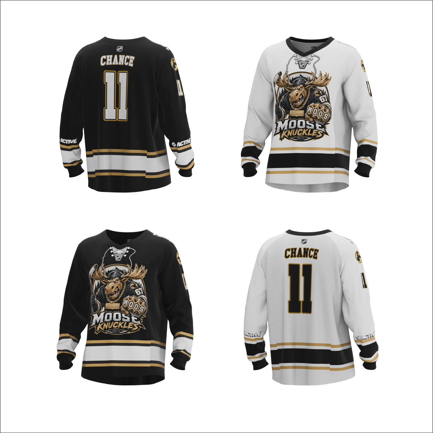 MooseKnuckles - Jersey 2PK - Black/White