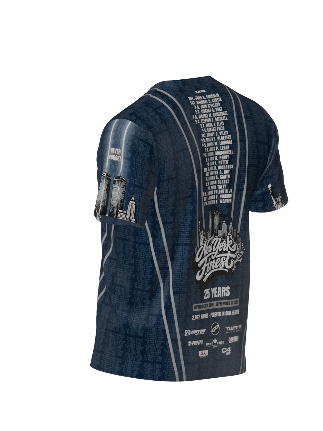 NYPD Finest - Dry Fit T-Shirt - 9/11 Mem.