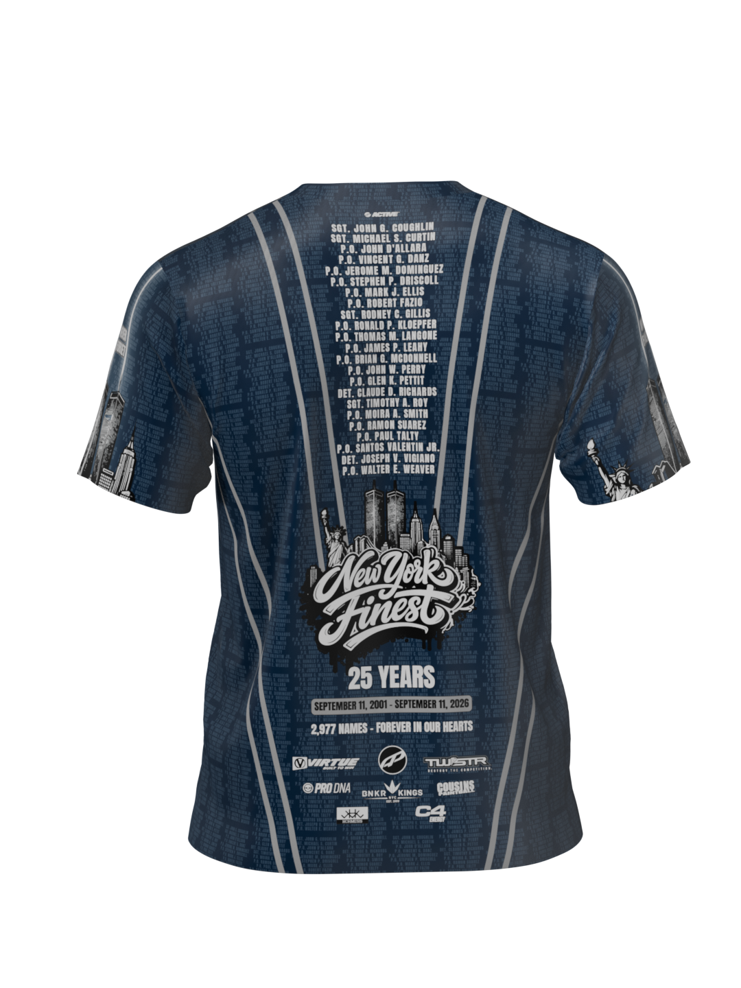 NYPD Finest - Dry Fit T-Shirt - 9/11 Mem.