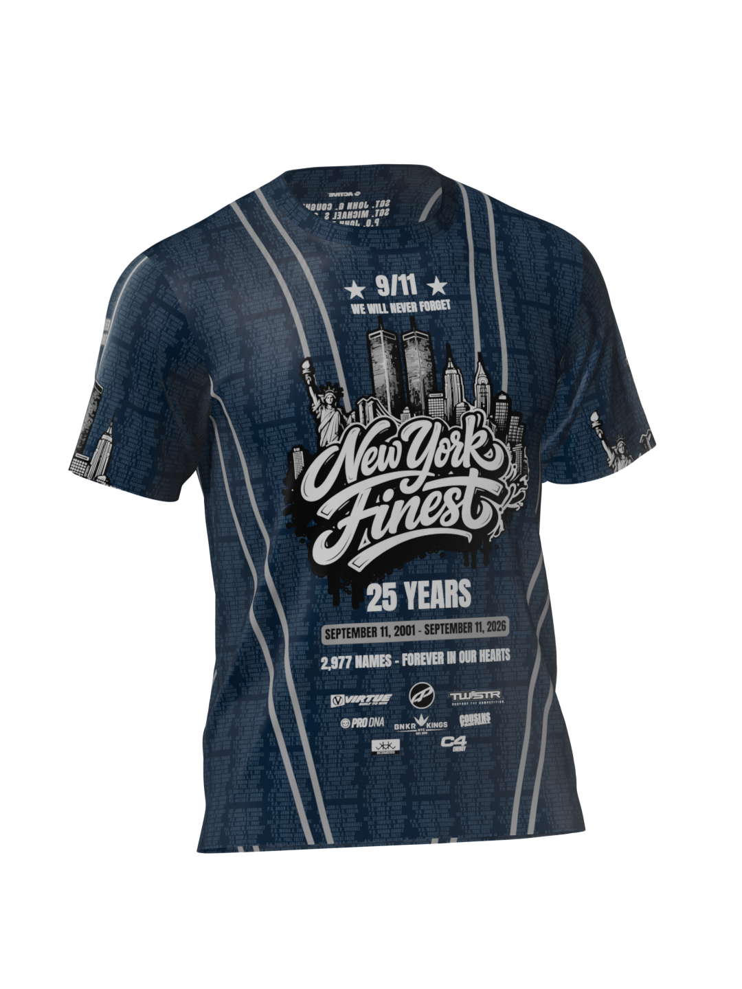 NYPD Finest - Dry Fit T-Shirt - 9/11 Mem.