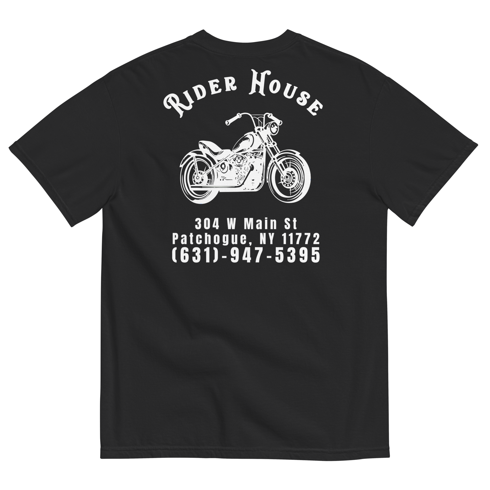 RiderHouse - Shop Tee - 100% Cotton (Black/White)