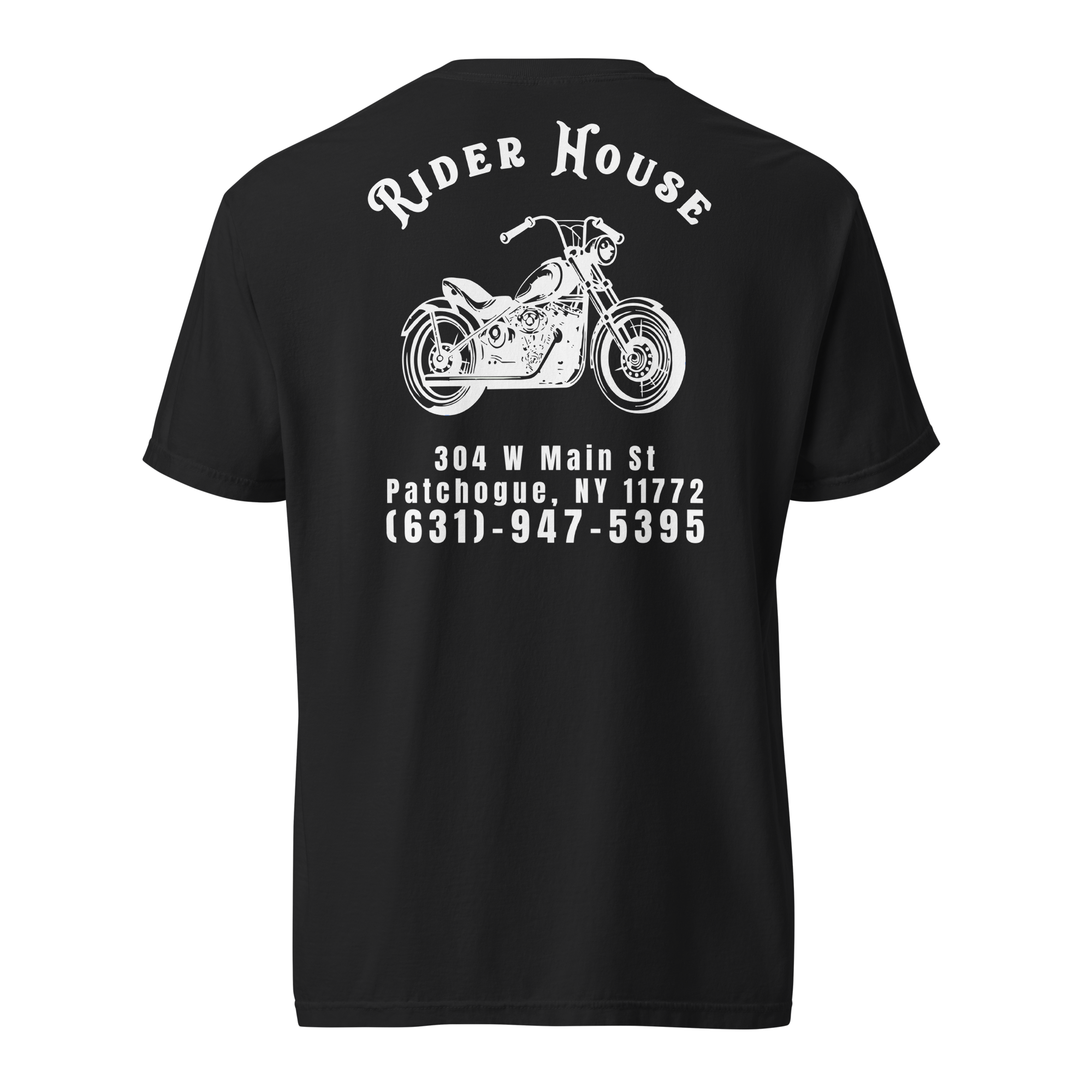 RiderHouse - Shop Tee - 100% Cotton (Black/White)