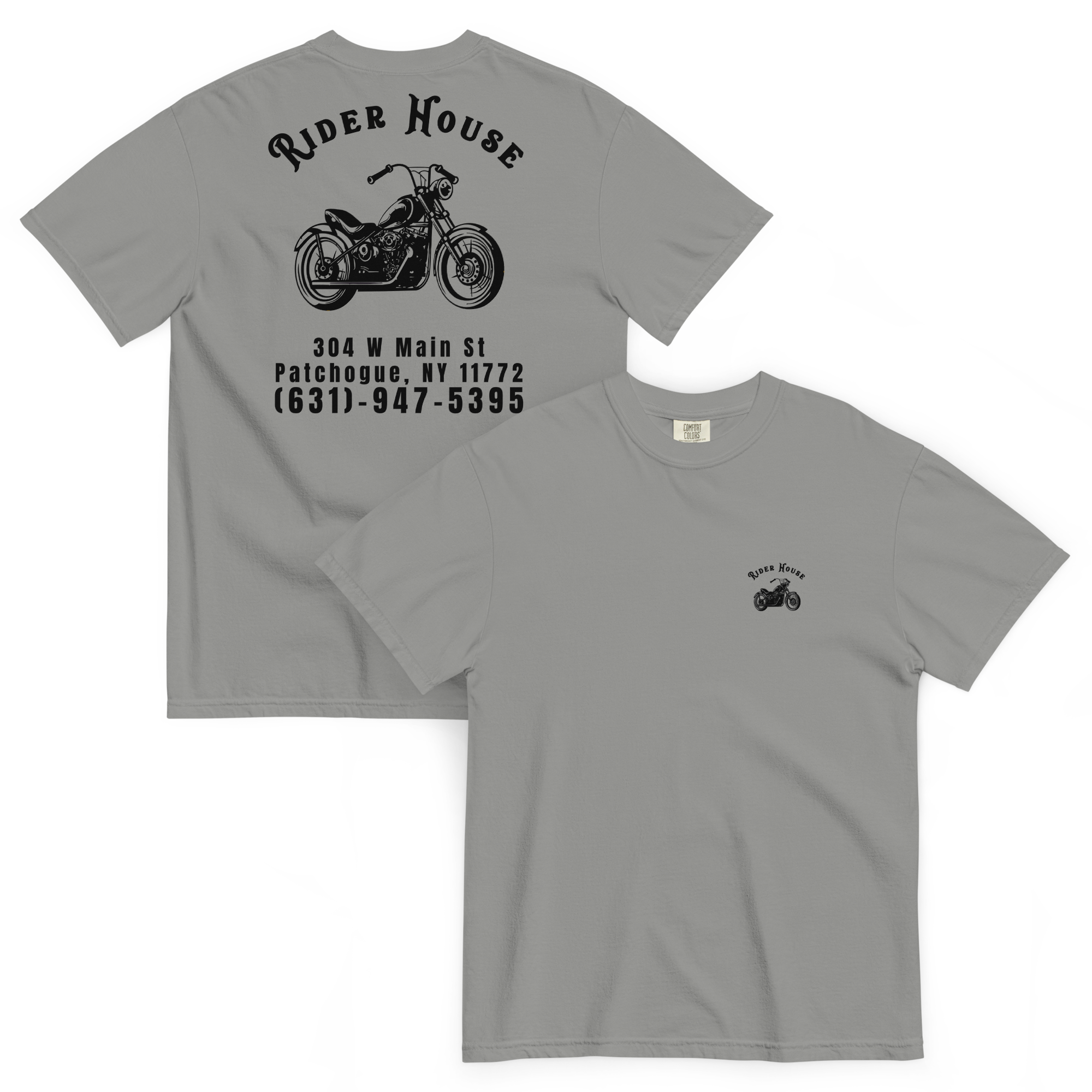 RiderHouse - Shop Tee - 100% Cotton (Grey/Black)
