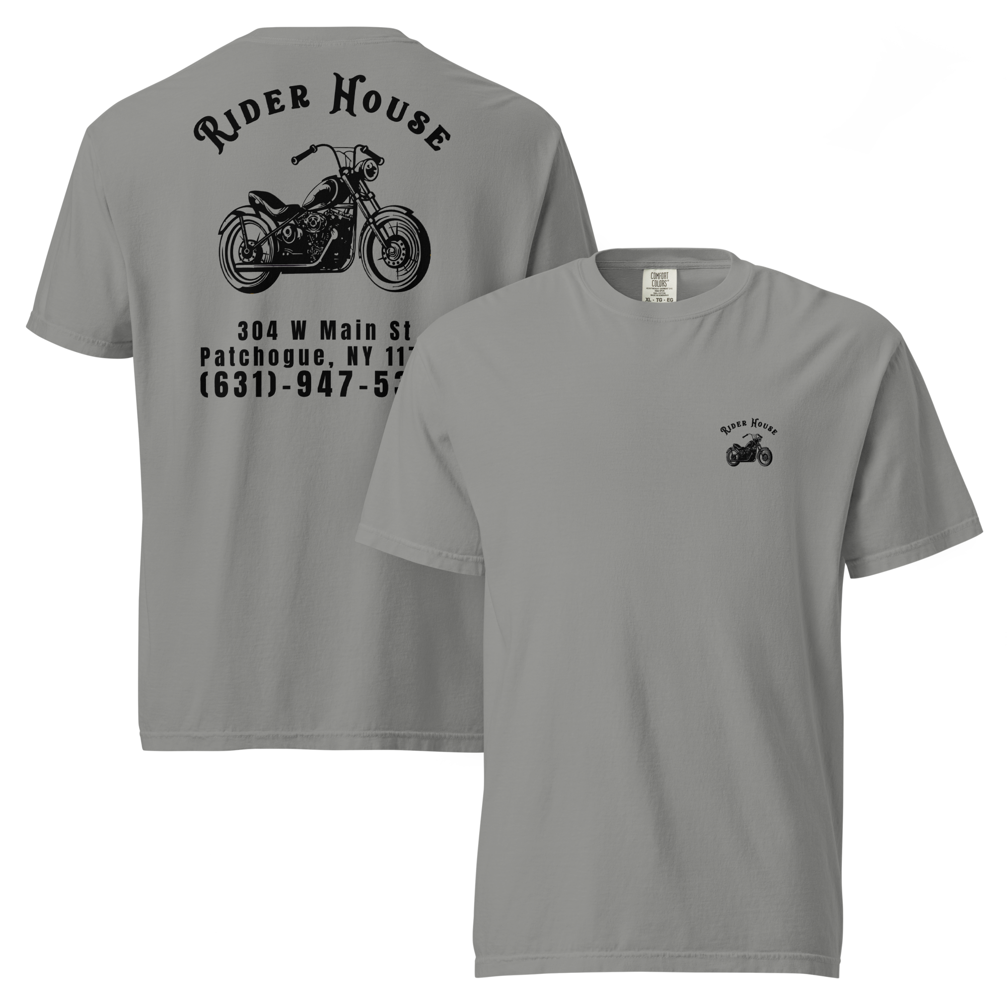 RiderHouse - Shop Tee - 100% Cotton (Grey/Black)