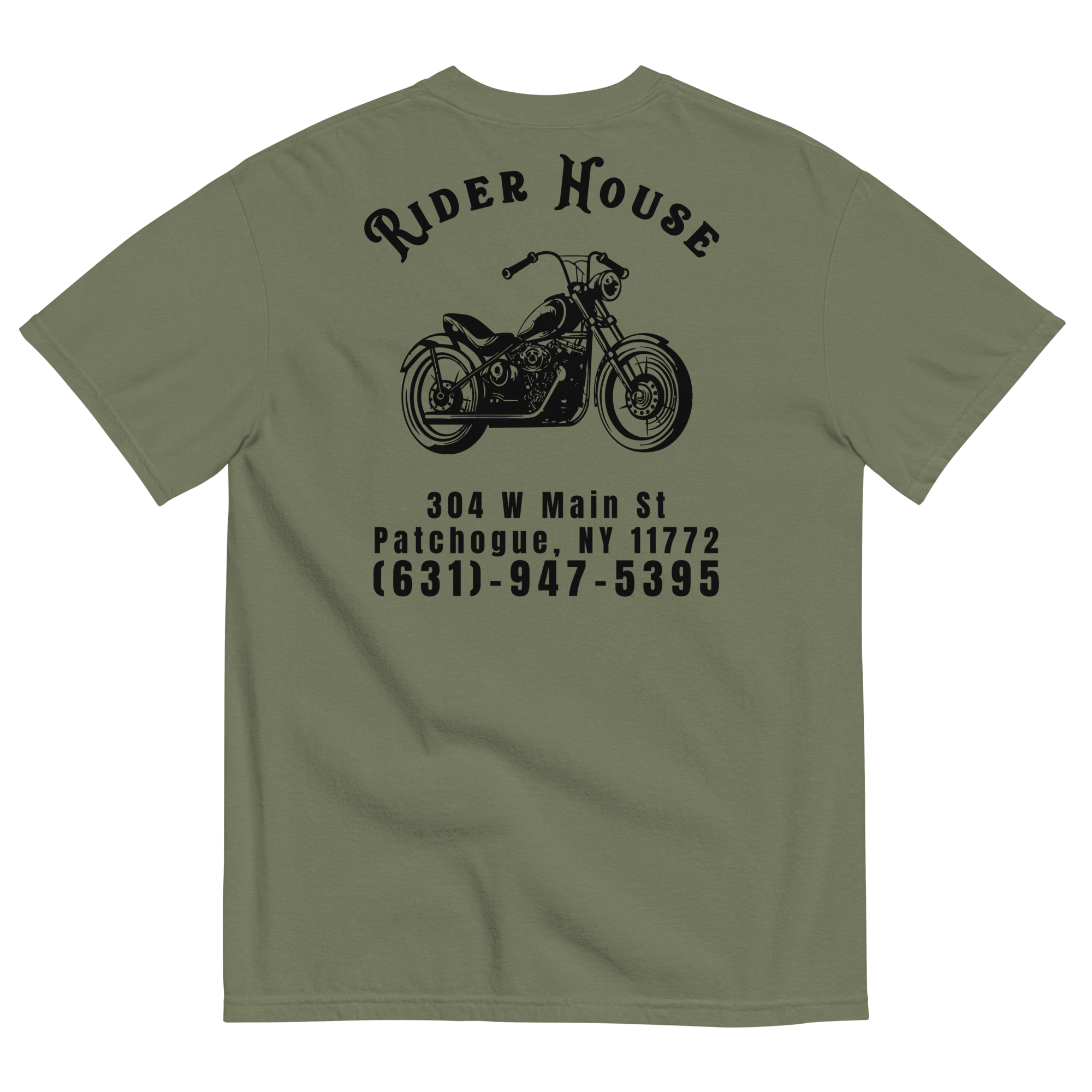 RiderHouse - Shop Tee - 100% Cotton (Olive/Black)