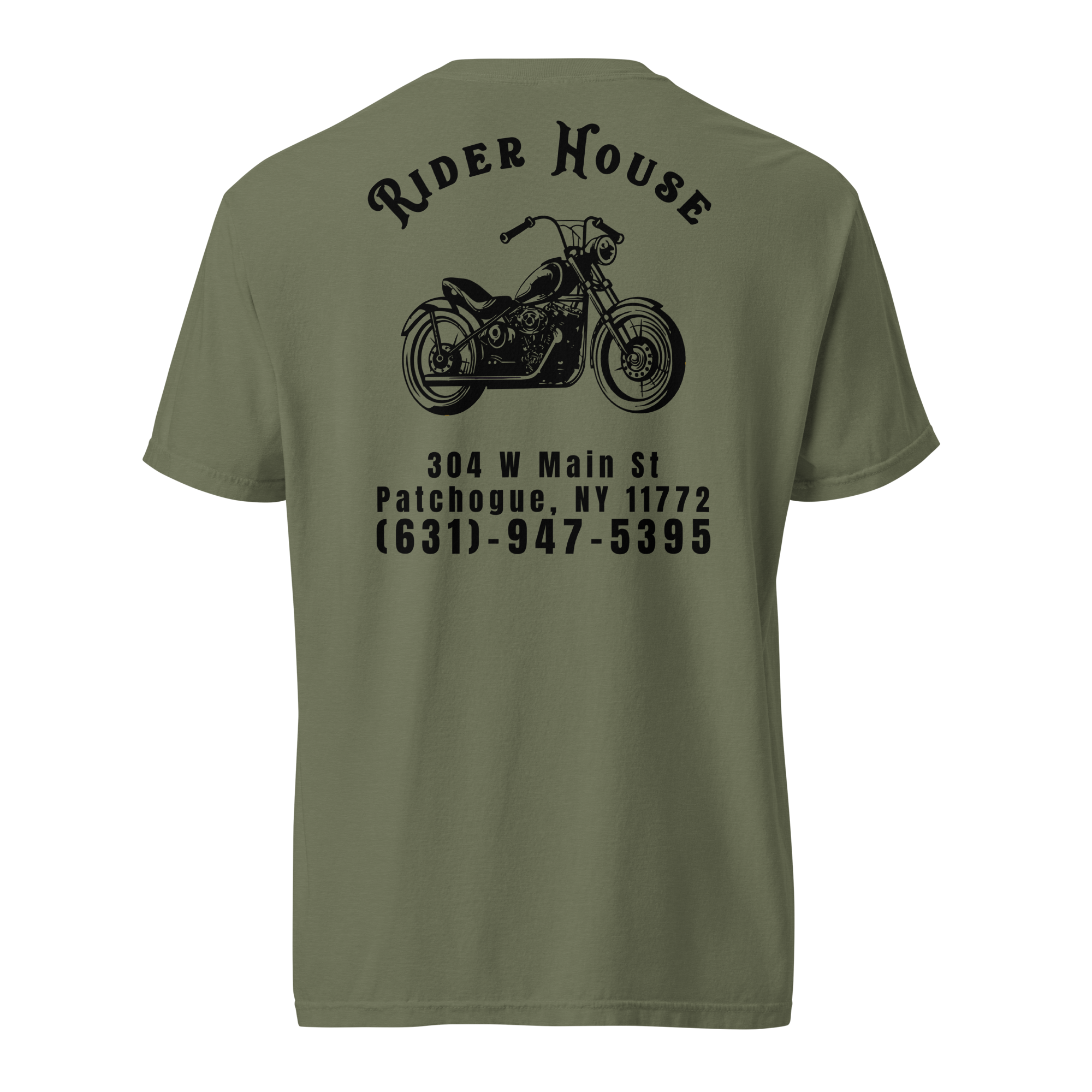 RiderHouse - Shop Tee - 100% Cotton (Olive/Black)