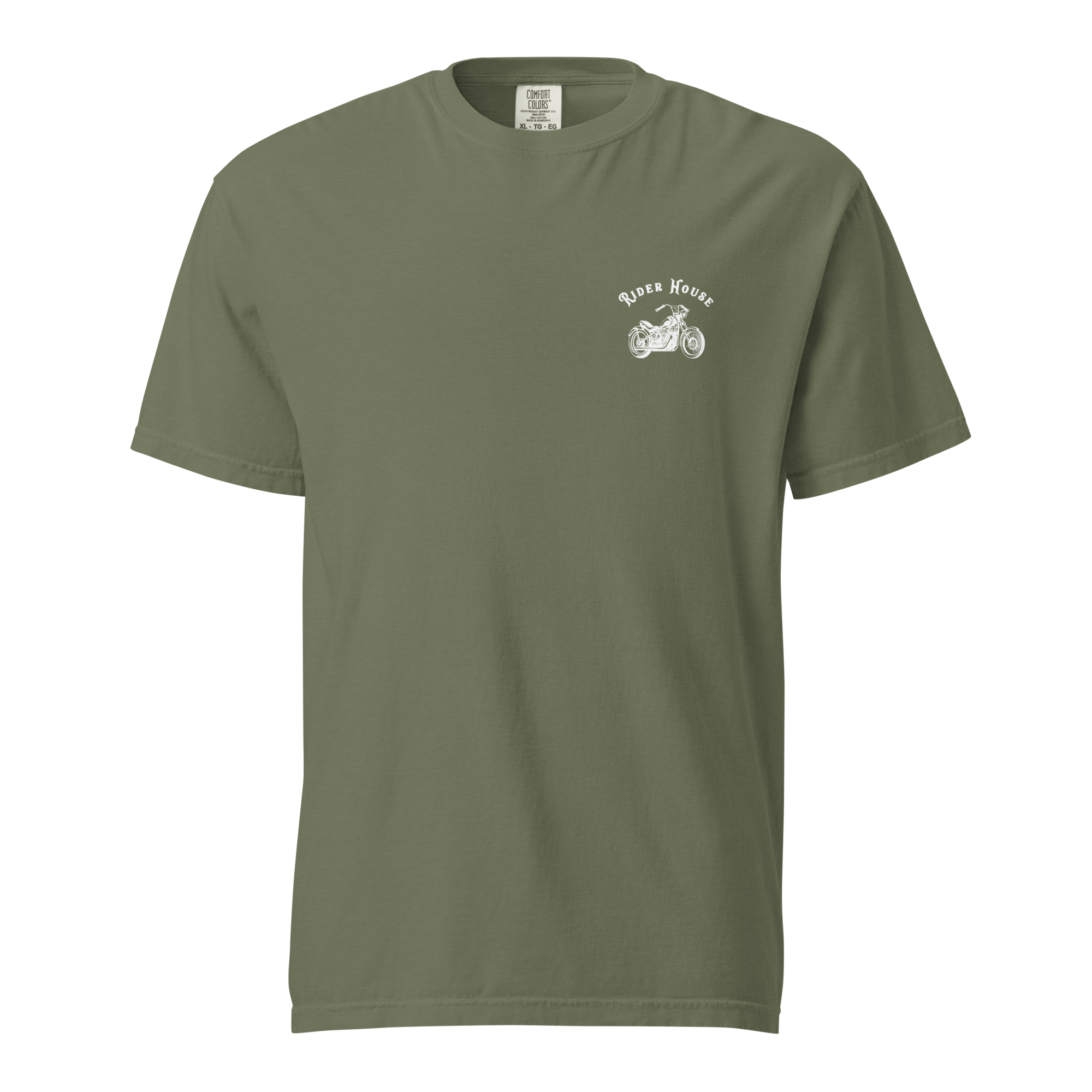 RiderHouse - Shop Tee - 100% Cotton (Olive/White) (Copy)