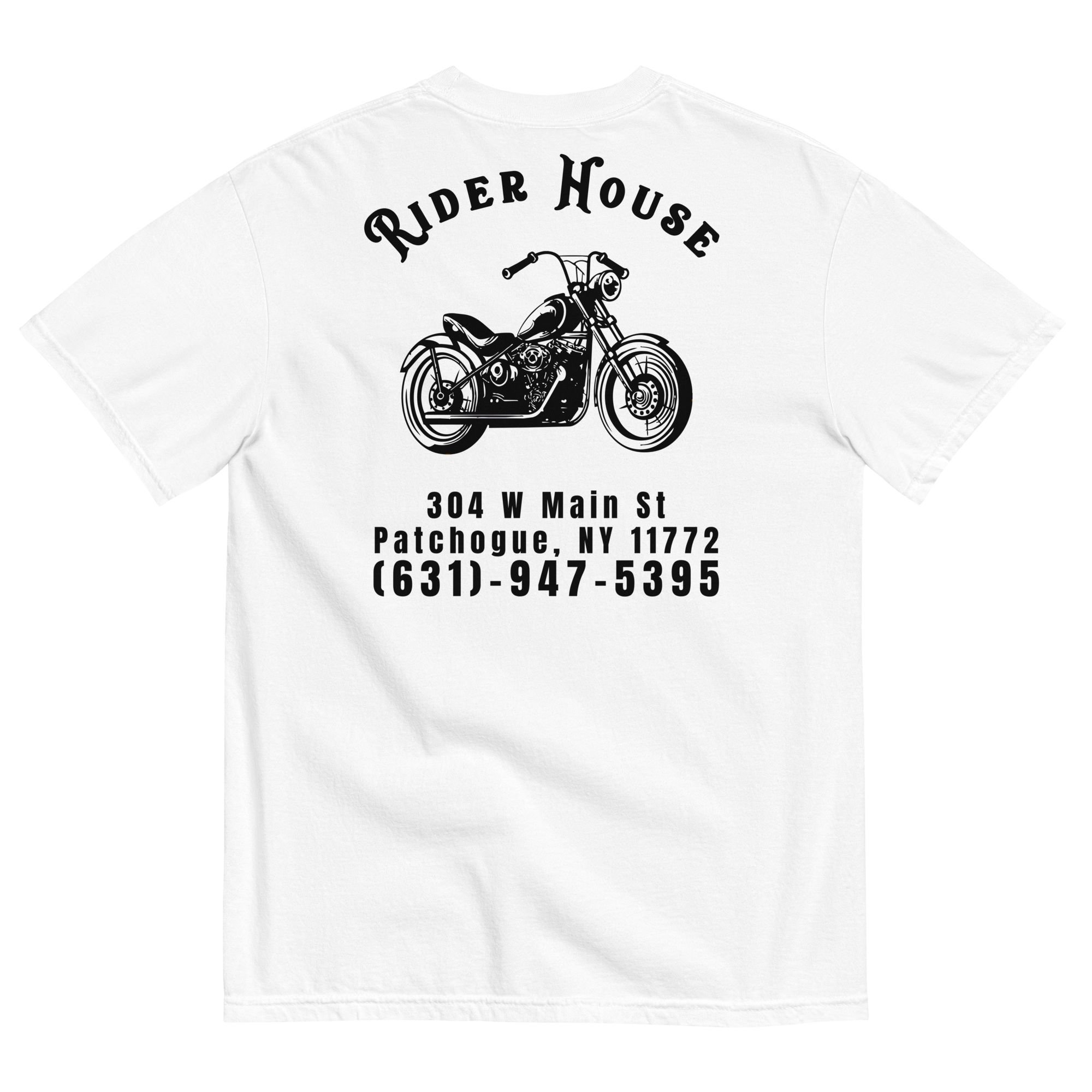 RiderHouse - Shop Tee - 100% Cotton (White/Black)