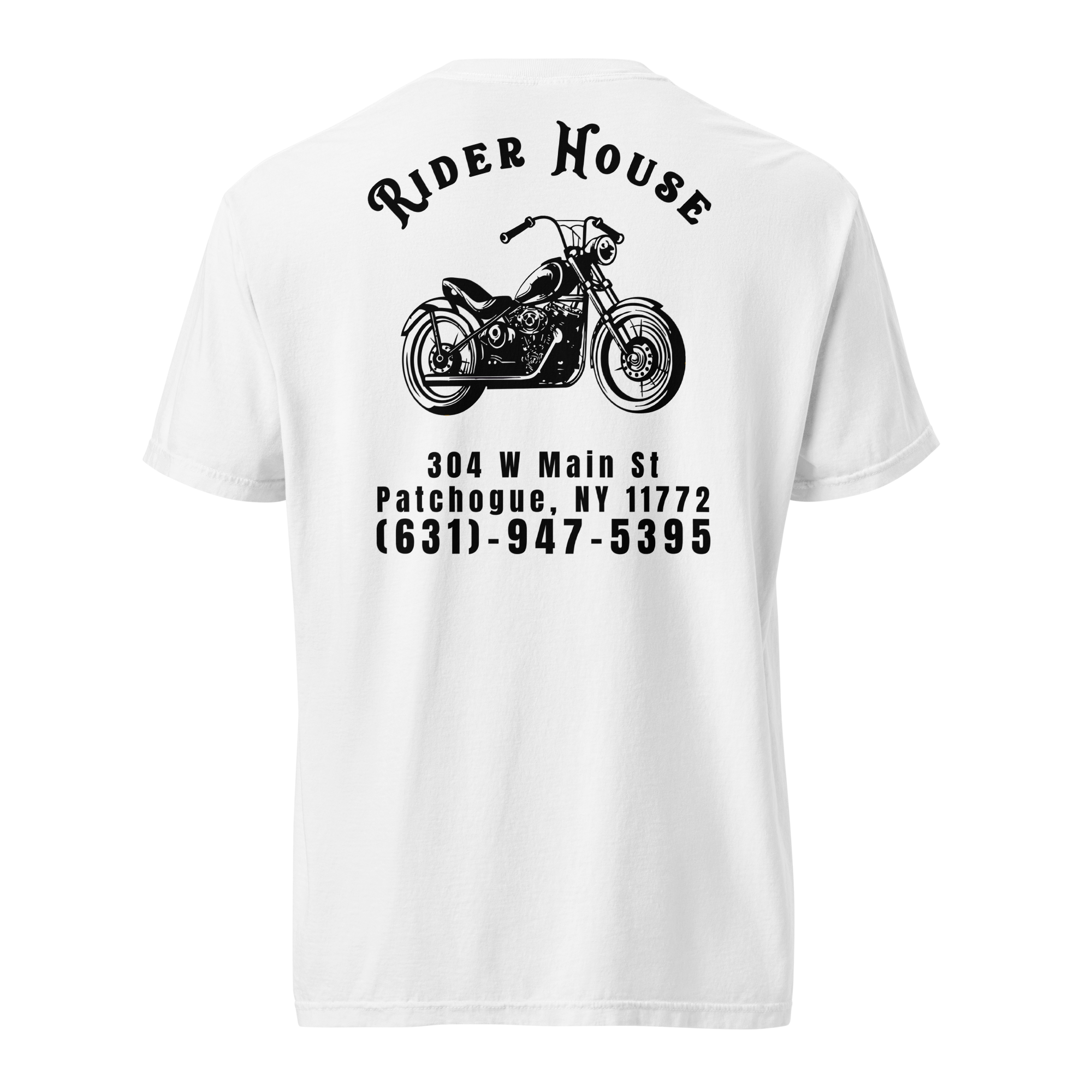 RiderHouse - Shop Tee - 100% Cotton (White/Black)