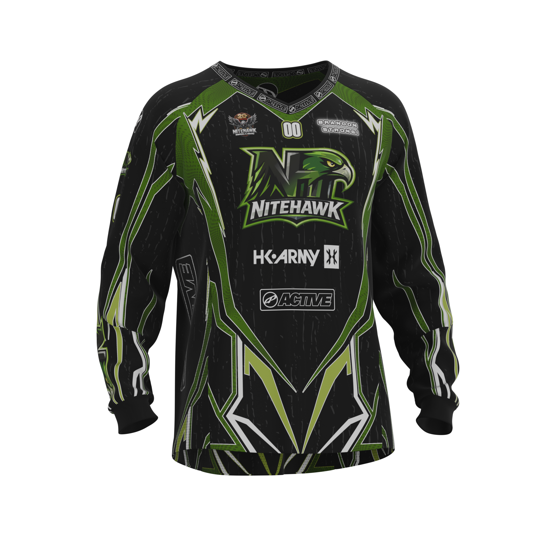 Nitehawk Paintball - Jersey - Black x Green