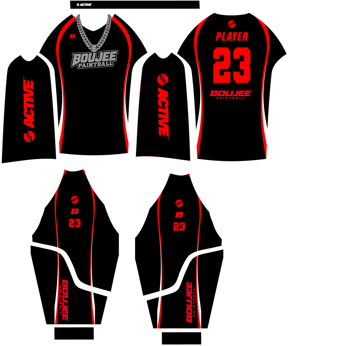 Boujee Paintball - Performance Jersey - Boujee Chain