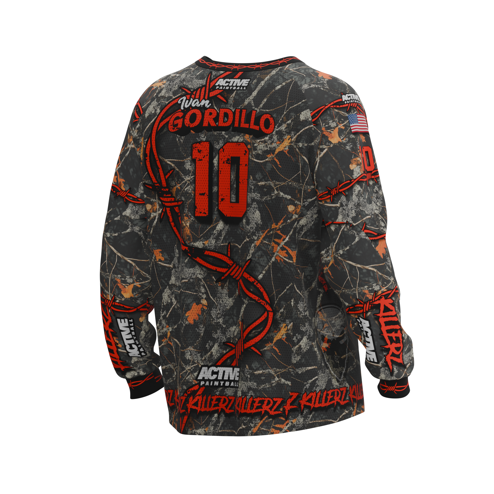 Active x Killerz - Jersey - Barbwire Washed Camo