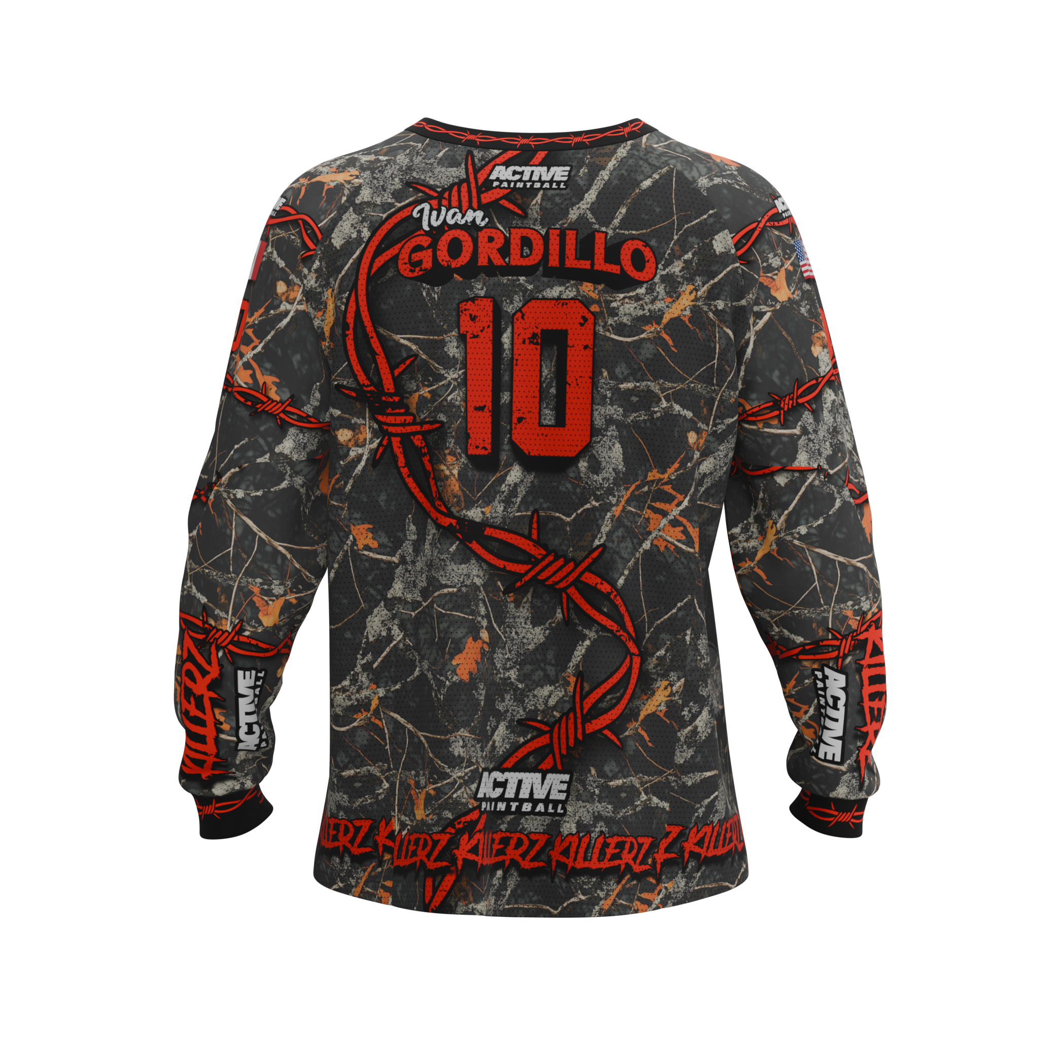 Active x Killerz - Jersey - Barbwire Washed Camo